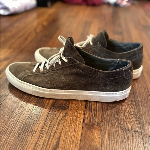 Common Projects Green Suede Men's Sneakers  Designer Luxury Brand Size 13 - Picture 3 of 6